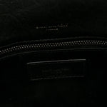 Grained Lambskin Monogram Large Niki Chain Satchel Black