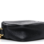 Pebbled Calfskin Small Soho Disco Bag Black