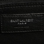 Linen Calfskin Rive Gauche Tote Black