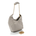 Buttery Nappa Lambskin Small Squeeze Bag Pearl Grey