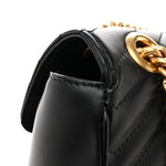 Calfskin Matelasse Small GG Marmont Shoulder Bag Black