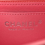 Lambskin Quilted Mini Rectangular Flap Pink