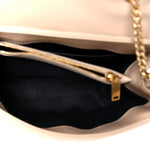Calfskin Y Quilted Monogram Small Loulou Chain Satchel Dark Beige
