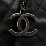 Calfskin Quilted Large Coco Pleats Tote Black