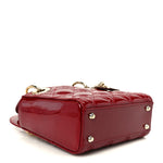 Patent Cannage Mini Lady Dior Red