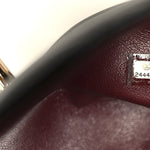 Lambskin Chevron Quilted Mini Square Flap Black