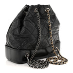 Aged Calfskin Quilted Small Gabrielle Backpack Black