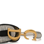 Calfskin Newspaper Printed Saddle Bag Black White