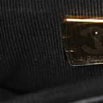Shiny Aged Calfskin Quilted Nano Kelly Shopper Black