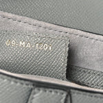 Grained Calfskin Saddle Bag Grey Stone