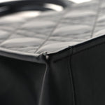 Calfskin Macro Cannage Medium Book Tote Black