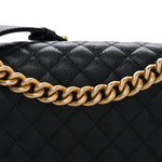 Caviar Quilted Medium Boy Flap Black