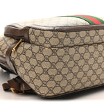 GG Supreme Monogram Medium Ophidia Day Backpack Brown