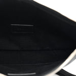 Linen Canvas Rive Gouche Zipped Pouch Black