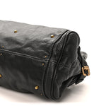 Calfskin Medium Paddington Satchel Black
