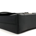 Semi Matte Soft Textured Calfskin Downtown Shoulder Bag Black