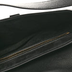 Grained Calfskin Saddle Bag Black