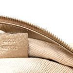 Metallic Pebbled Calfskin Medium Soho Chain Hobo Golden Beige