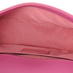 Patent Tweed Medium Boy Flap Fuchsia