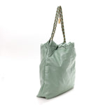 Shiny Calfskin Quilted Chanel 22 Light Green