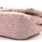 Tweed Medium Double Flap Pink