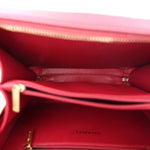 Caviar Quilted Medium CC Filigree Vanity Case Burgundy