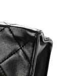 Lambskin Quilted Envelope Flap Black