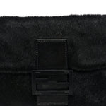 Calf Hair Baguette Black