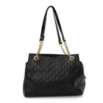 Guccissima Signature Medium Shoulder Tote Bag Black