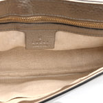 Metallic Pebbled Calfskin Medium Soho Flap Crossbody Golden Beige