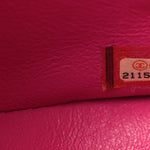Lambskin Chevron Quilted Mini Square Flap  Pink