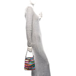 Fabric Crochet Drawstring Pouch Multicolor