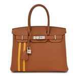 Togo Swift Officier Birkin 30 Gold Ambre