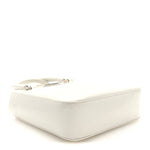 Spazzolato Triangle Small Double Handle Crossbody Tote White