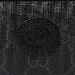 GG Supreme Monogram Textured Calfskin Retro Interlocking G Belt Bag Black