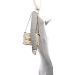 New Sakai Calfskin Lux Dahlia Chain Shoulder Bag Mystic White