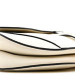 Grained Calfskin Saddle Bag White