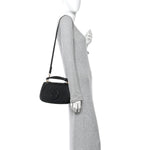 Roxy Calfskin Medium Blondie Top Handle Bag Black