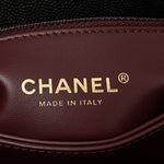 Caviar Quilted Mini Coco Handle Flap Black