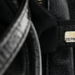 Patent Goatskin Quilted Small Gabrielle Hobo Black