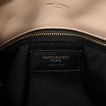 Lambskin Quilted Medium Loulou Puffer Monogram Chain Satchel Dark Beige