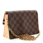 Damier Ebene Vavin Chain Wallet Creme