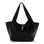 Grained Deerskin Bea Tote Black