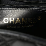 Shiny Aged Calfskin Quilted Nano Kelly Shopper Black