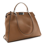 Cuoio Romano Selleria Bi-Color Large Peekaboo Iconic Satchel  Mou Deserto