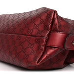 Metallic Guccissima Medium Bamboo Bar Tote Red