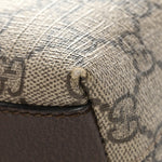 GG Supreme Monogram Textured Dollar Calfskin Web Small Ophidia Dome Shoulder Bag Beige Ebony New Acero