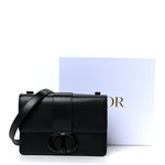 Box Calfskin 30 Montaigne Flap Bag Black