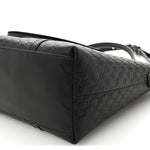 Soft Microguccissima Small Zippered Satchel Black