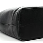 Textured Dollar Calfskin Medium Ophidia Shoulder Tote Bag Black